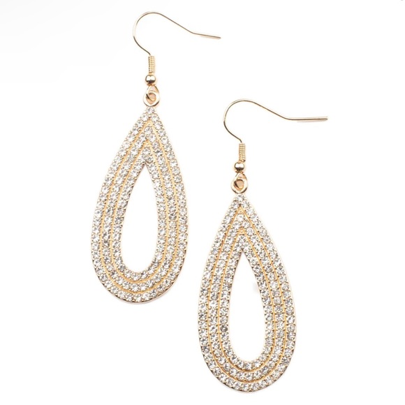 NWT Gold Exquisite Exaggeration Earrings(Last One) - Picture 3 of 5